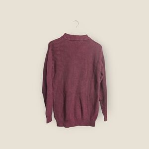 Able Maroon Knit Pullover